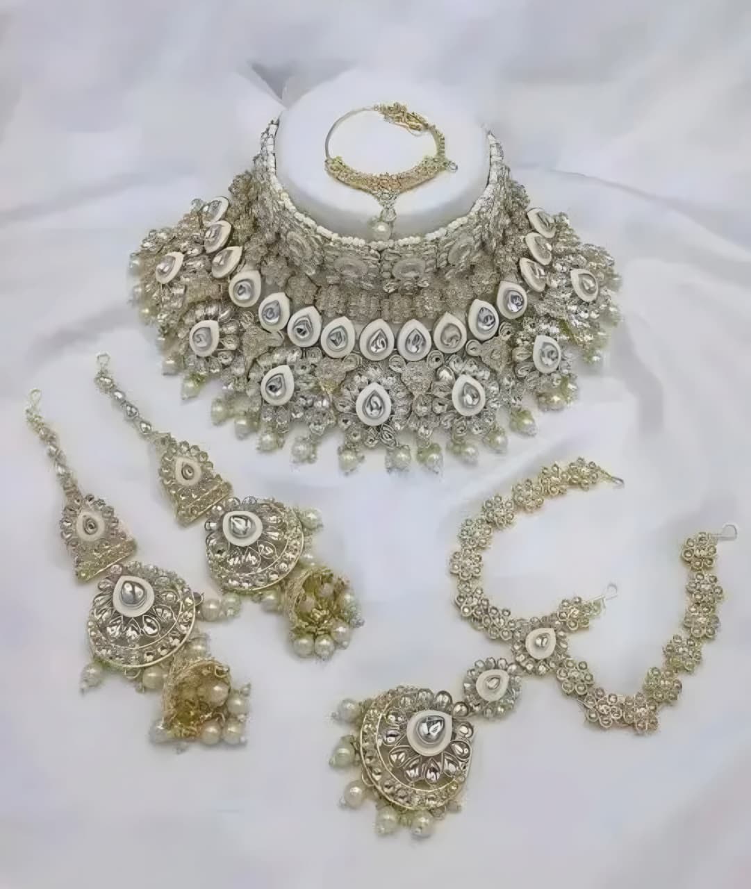 ✨ Premium Luxury Bridal Kundan Jewellery Set – Elegant Wedding Collection