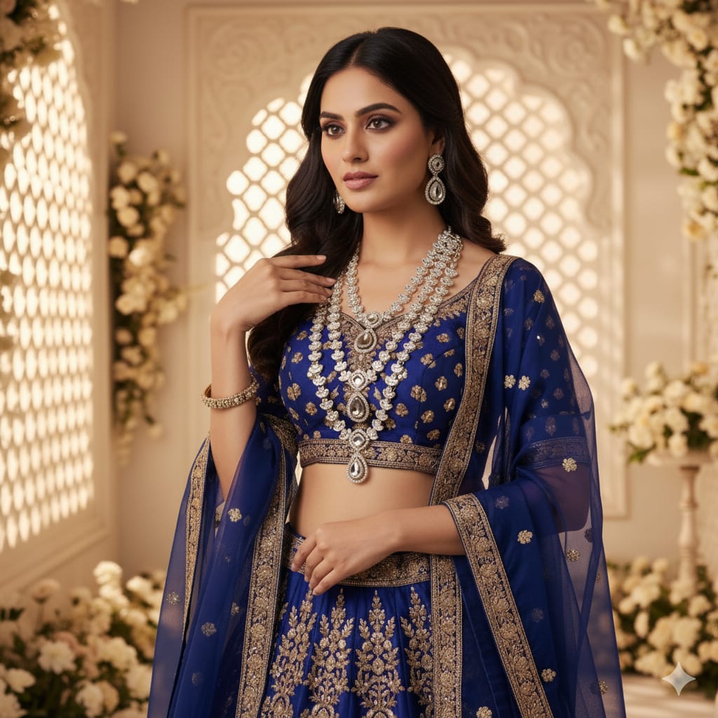 Elegant Kundan Long Layered Necklace Set with Matching Earrings – Bridal & Party Wear Jewelry