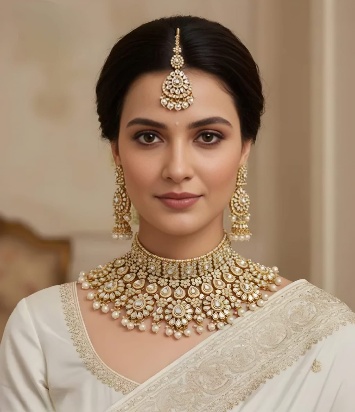 ✨ Premium Luxury Bridal Kundan Jewellery Set – Elegant Wedding Collection